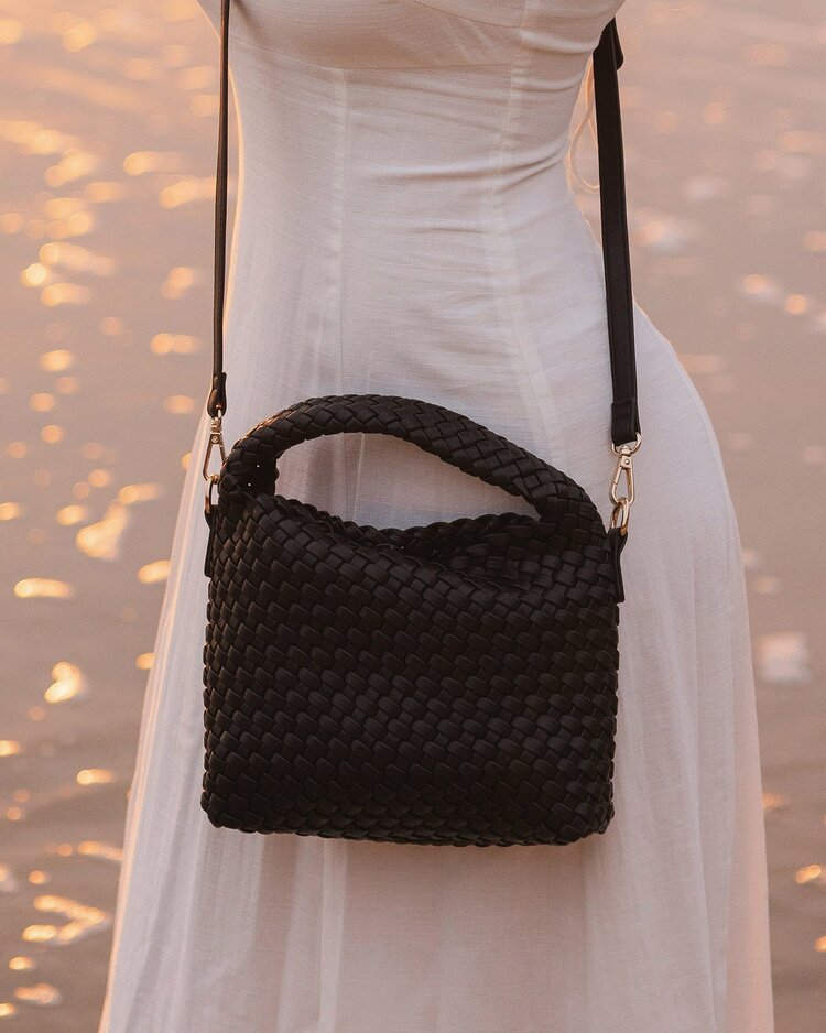 Gabby Mini Woven Crossbody Bag