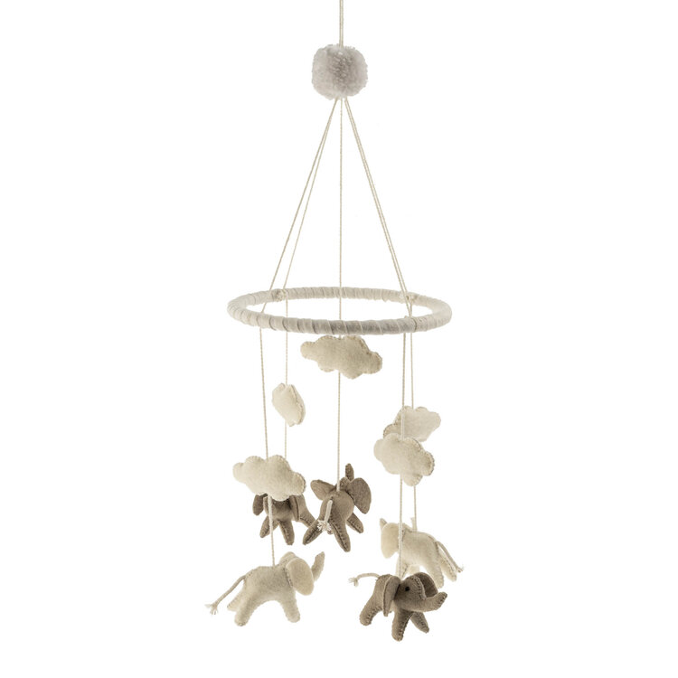Elephant Felt Mobile