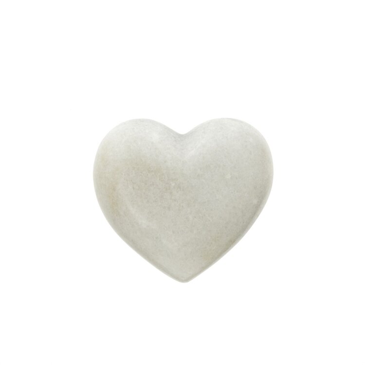 Small White Marble Heart