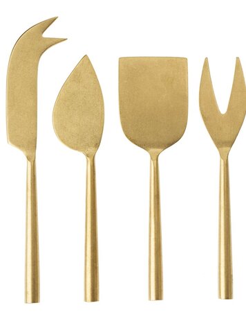 Tumbled Gold Tides Cheese Knives S/4