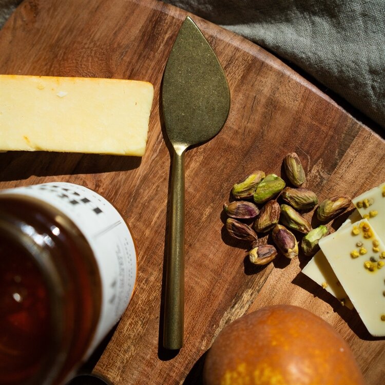 Tumbled Gold Tides Cheese Knives S/4