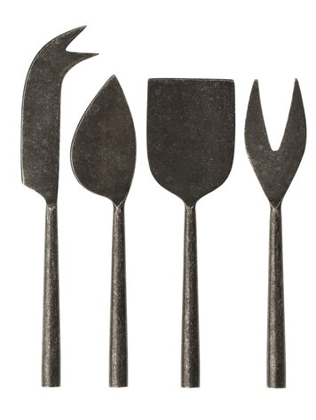 Tumbled Black Tides Cheese Knives S/4