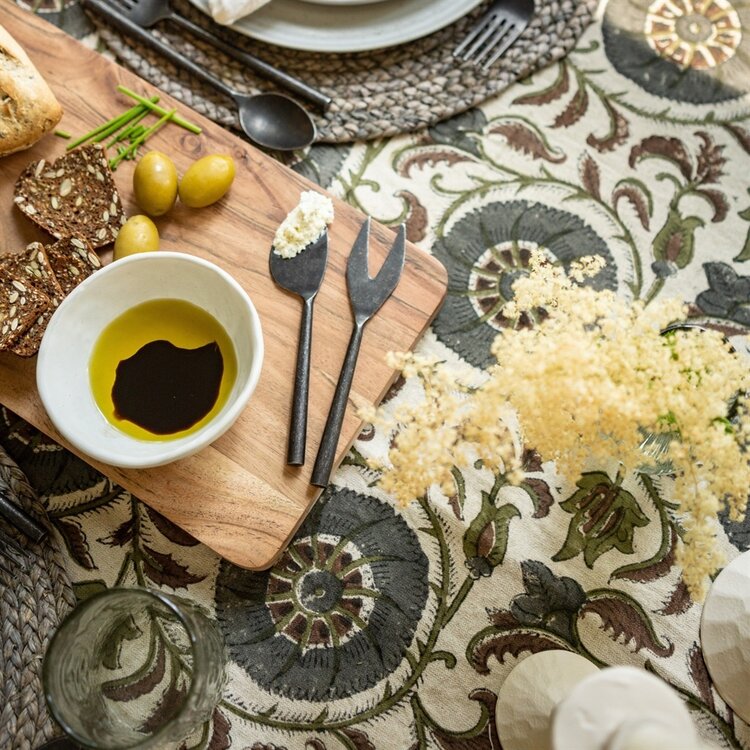 Tumbled Black Tides Cheese Knives S/4