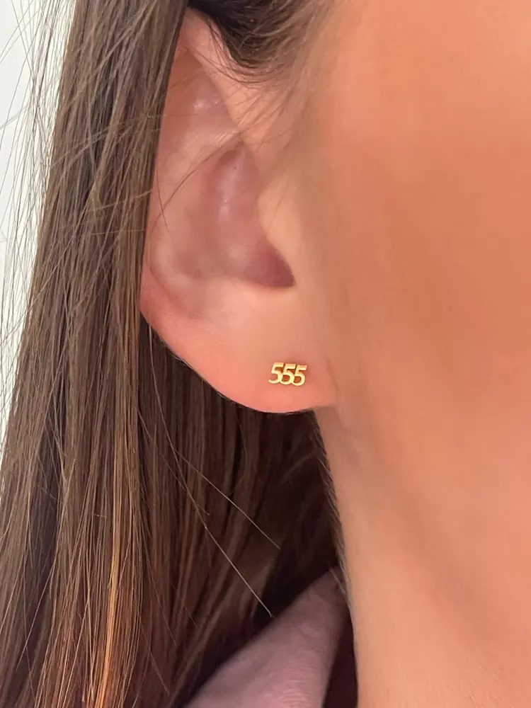 Angel Number Mini Studs