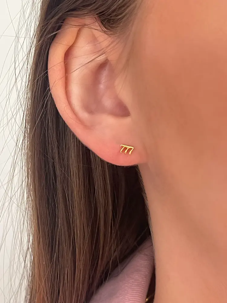 Angel Number Mini Studs