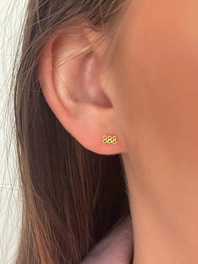 Angel Number Mini Studs