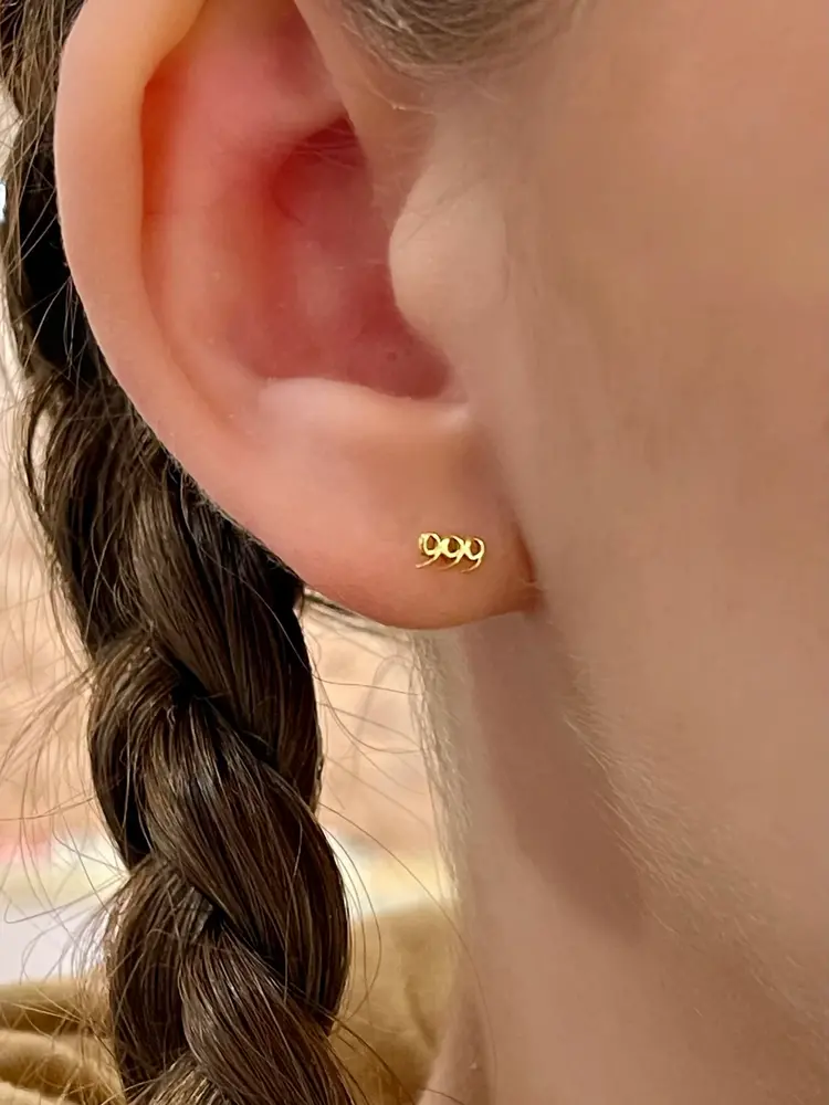 Angel Number Mini Studs