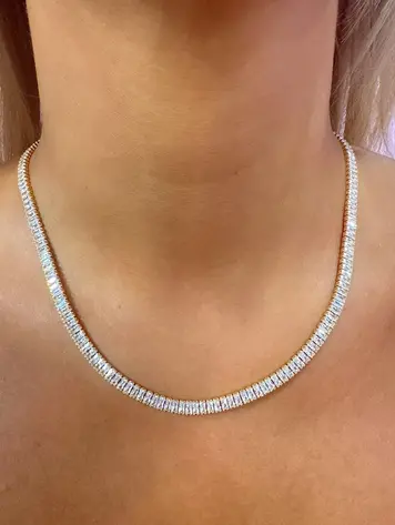 Emerald Eternity Tennis Necklace