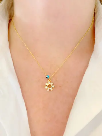 Baguette Swirl Necklace