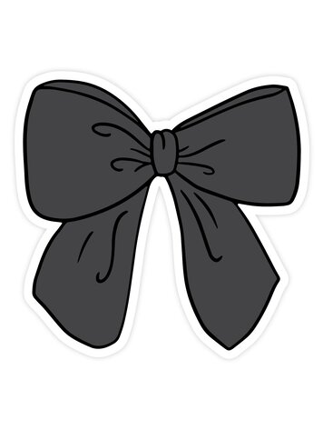 Black Coquette Bow Sticker