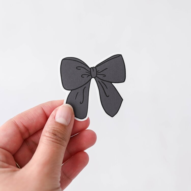 Black Coquette Bow Sticker