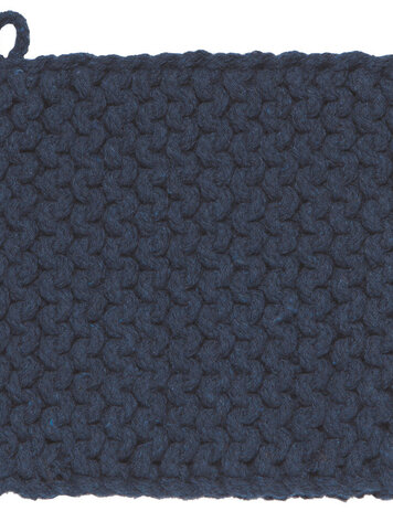 Midnight Blue Knit Potholder