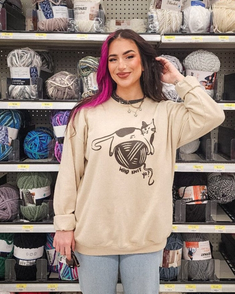 Who Knit Ya Crewneck