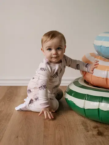 Purple Be My Squishy Footed Organic Cotton