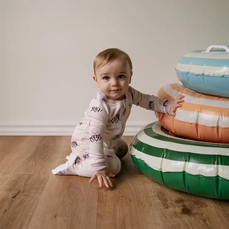 Purple Be My Squishy Footed Organic Cotton