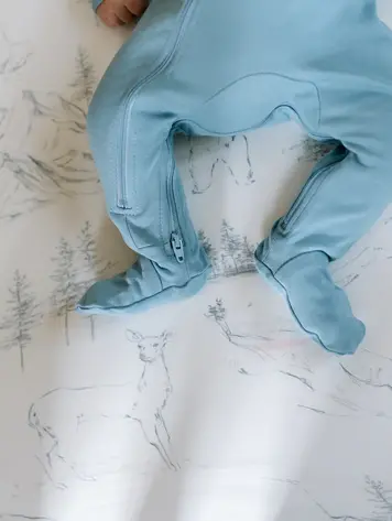 Into You Blue Footed Babysuit