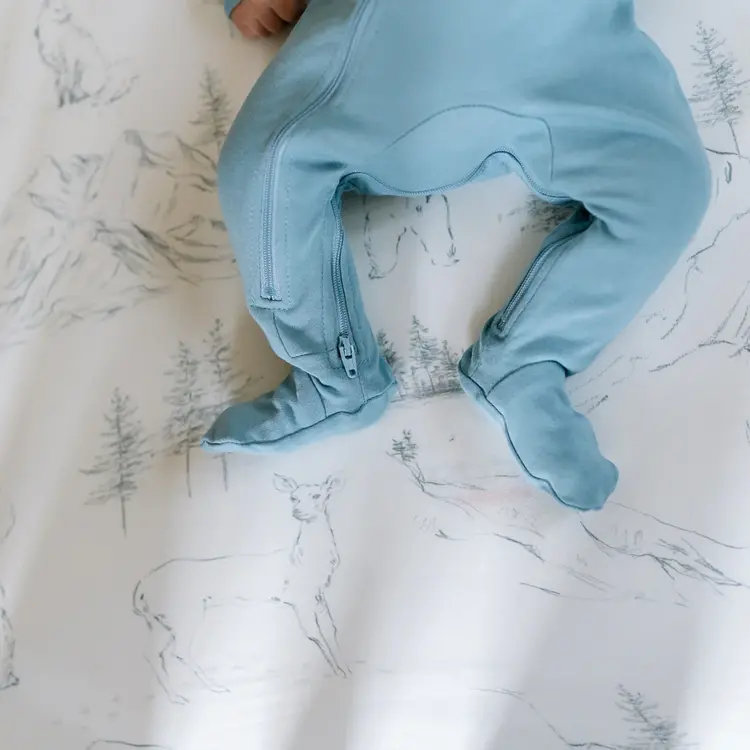 Into You Blue Footed Babysuit