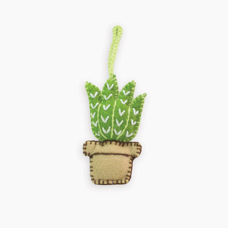 House Plant Hand Embroidered Ornament