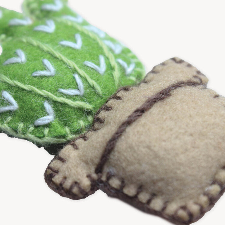 House Plant Hand Embroidered Ornament