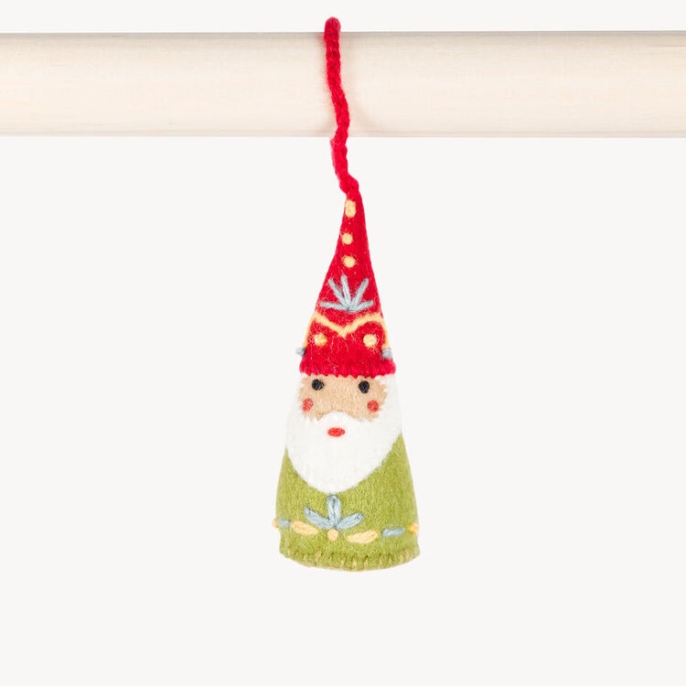 Gnome Embroidered Ornament