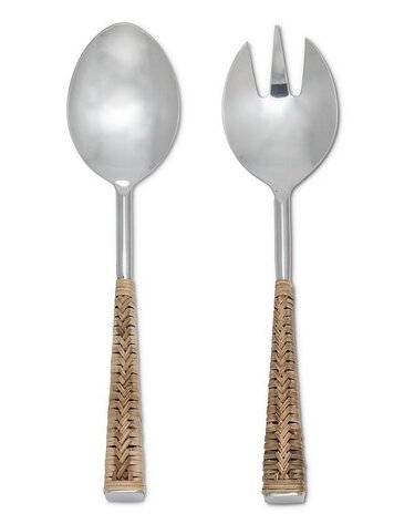 Rattan Handle Salad Servers