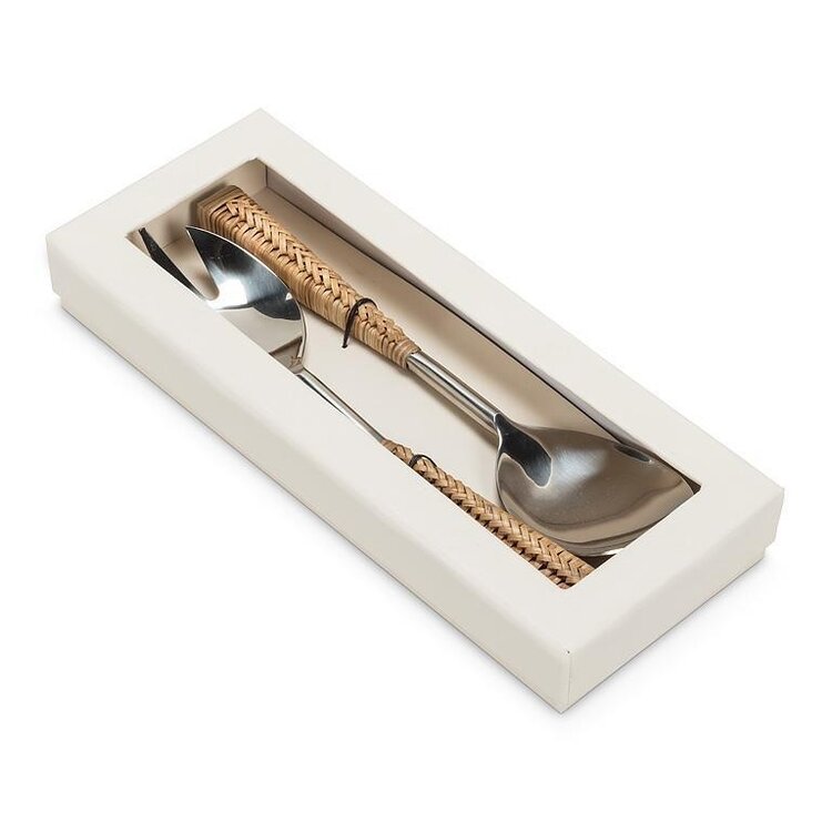 Rattan Handle Salad Servers