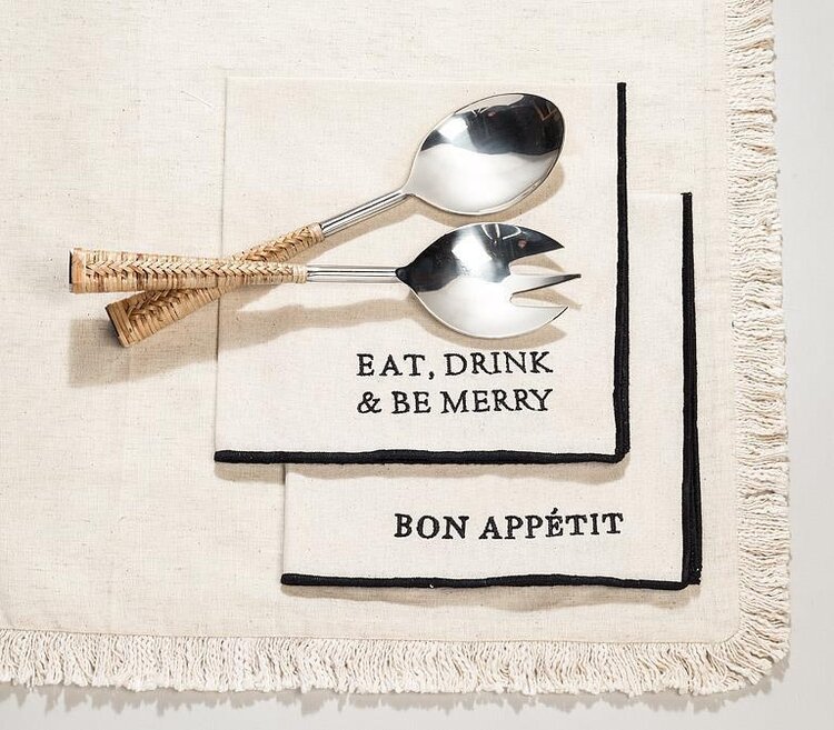 Rattan Handle Salad Servers