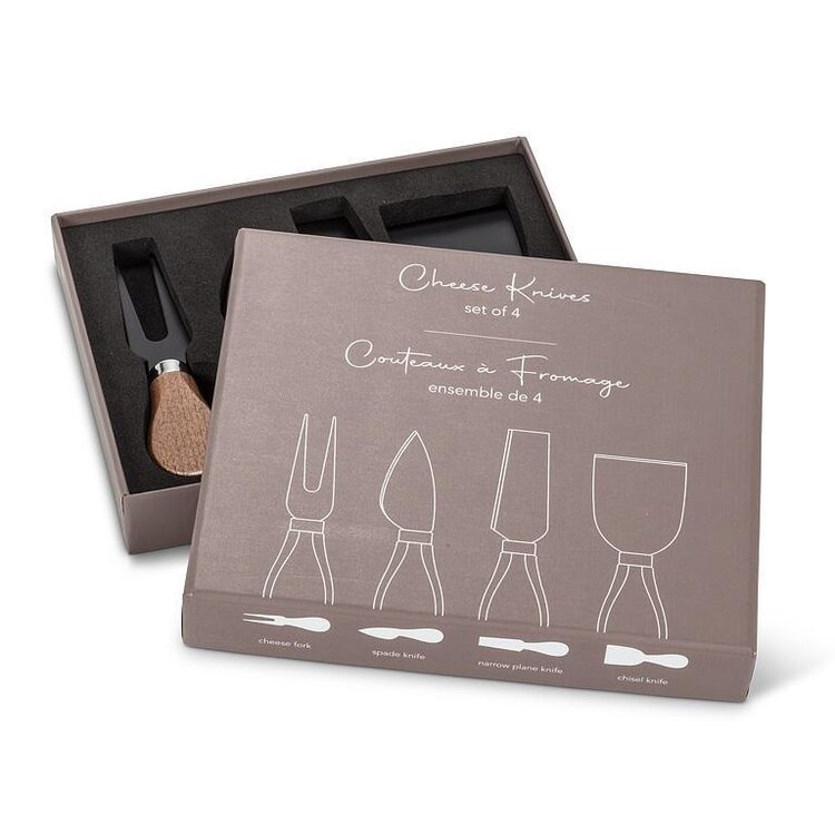 Walnut Handled Cheese Knives Set of 4