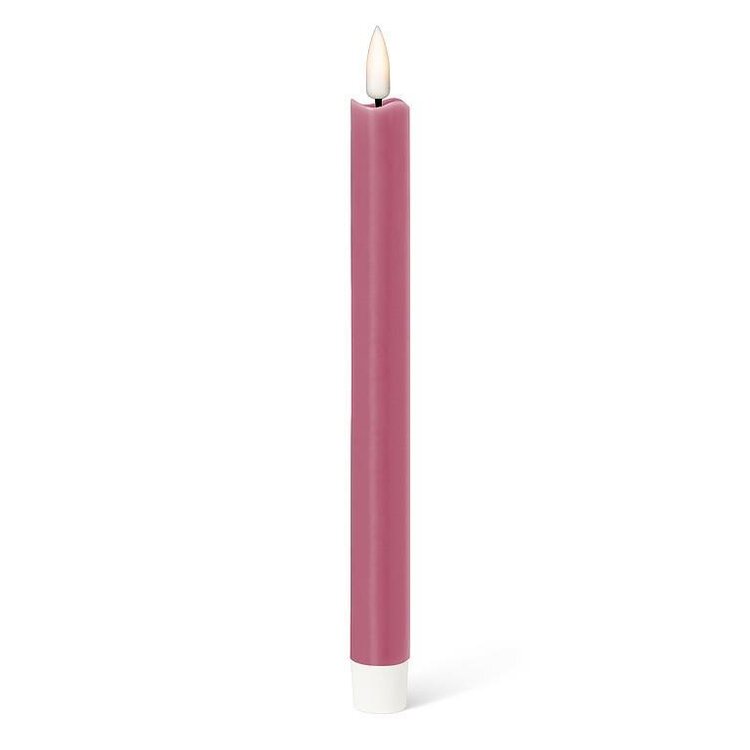 Rose LED Taper Candle set of 2