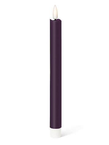 Purple LED Taper Candle set of 2