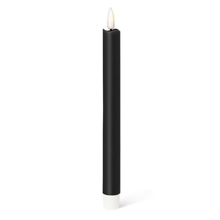 Black LED Taper Candle set of 2