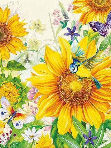 Large Wild Sunflowers Napkins