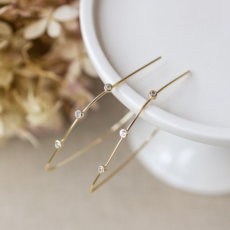 Sparkling Arc Earrings