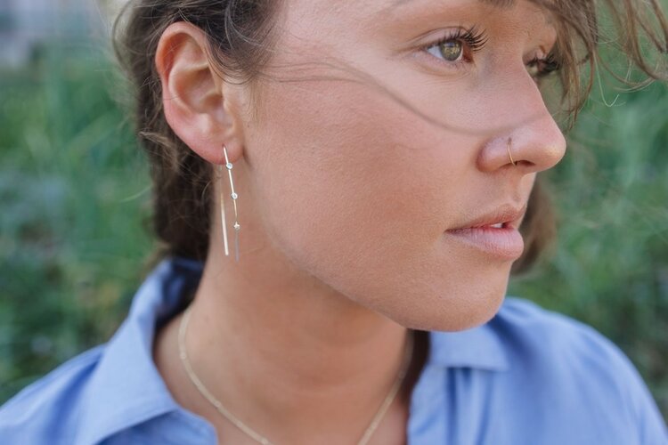 Sparkling Arc Earrings