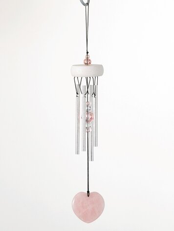 Rose Quartz Heart Chime