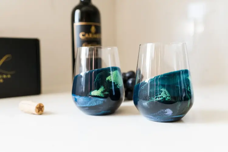 Resin Coated Entertaining Glasses (Set of 2)