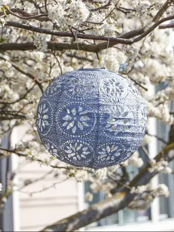 Soji Stella Boho Globe 12" Solar Lantern