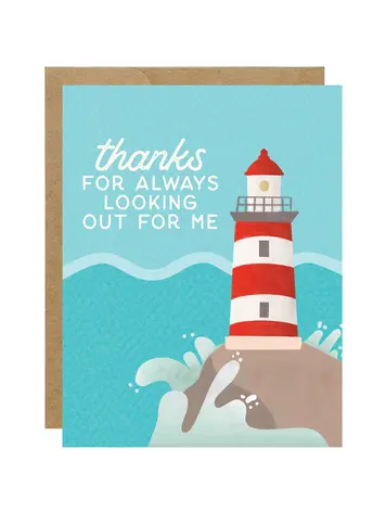 Thanks For Always Looking Out For Me Lighthouse Card