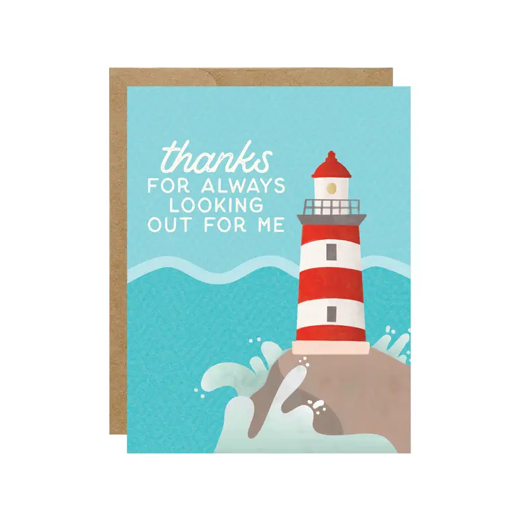 Thanks For Always Looking Out For Me Lighthouse Card