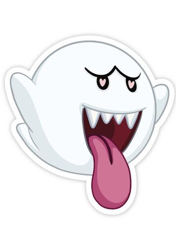 Super Retro Boo Sticker