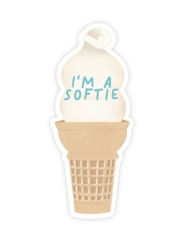 I'm A Softie Ice Cream Sticker