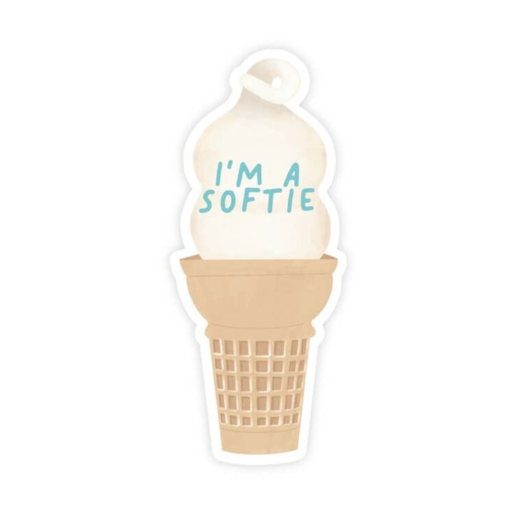 I'm A Softie Ice Cream Sticker