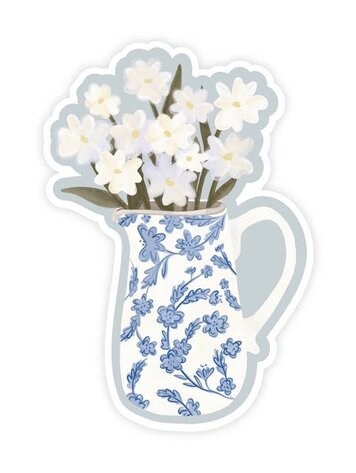 Delftware Blooms Sticker