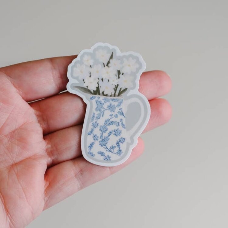 Delftware Blooms Sticker