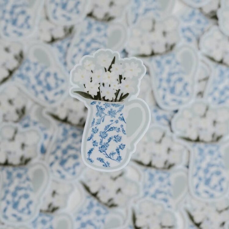 Delftware Blooms Sticker