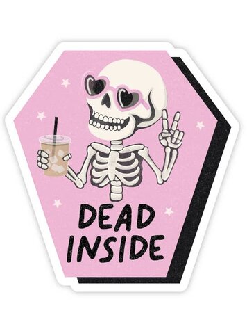 Dead Inside Skeleton Sticker