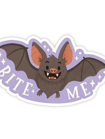 Bite Me Bat Vampire Sticker