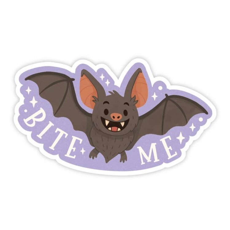 Bite Me Bat Vampire Sticker