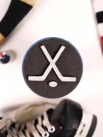 Hockey Puck Bomb with Shoe Charm