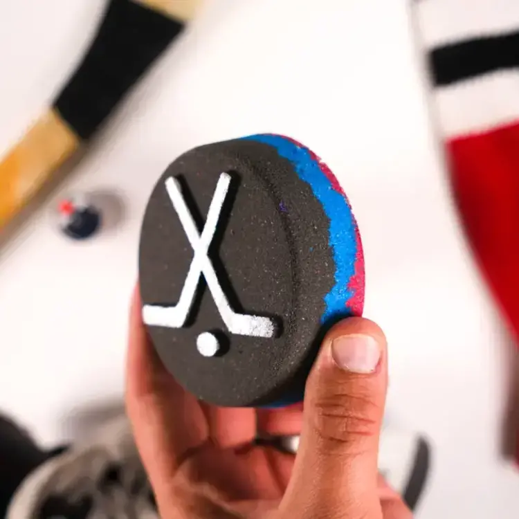 Hockey Puck Bomb with Shoe Charm